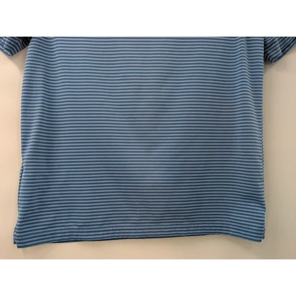 Vineyard Vines Performance Polo Shirt Men's Size Medium Blue Stripe Whale - Picture 6 of 10